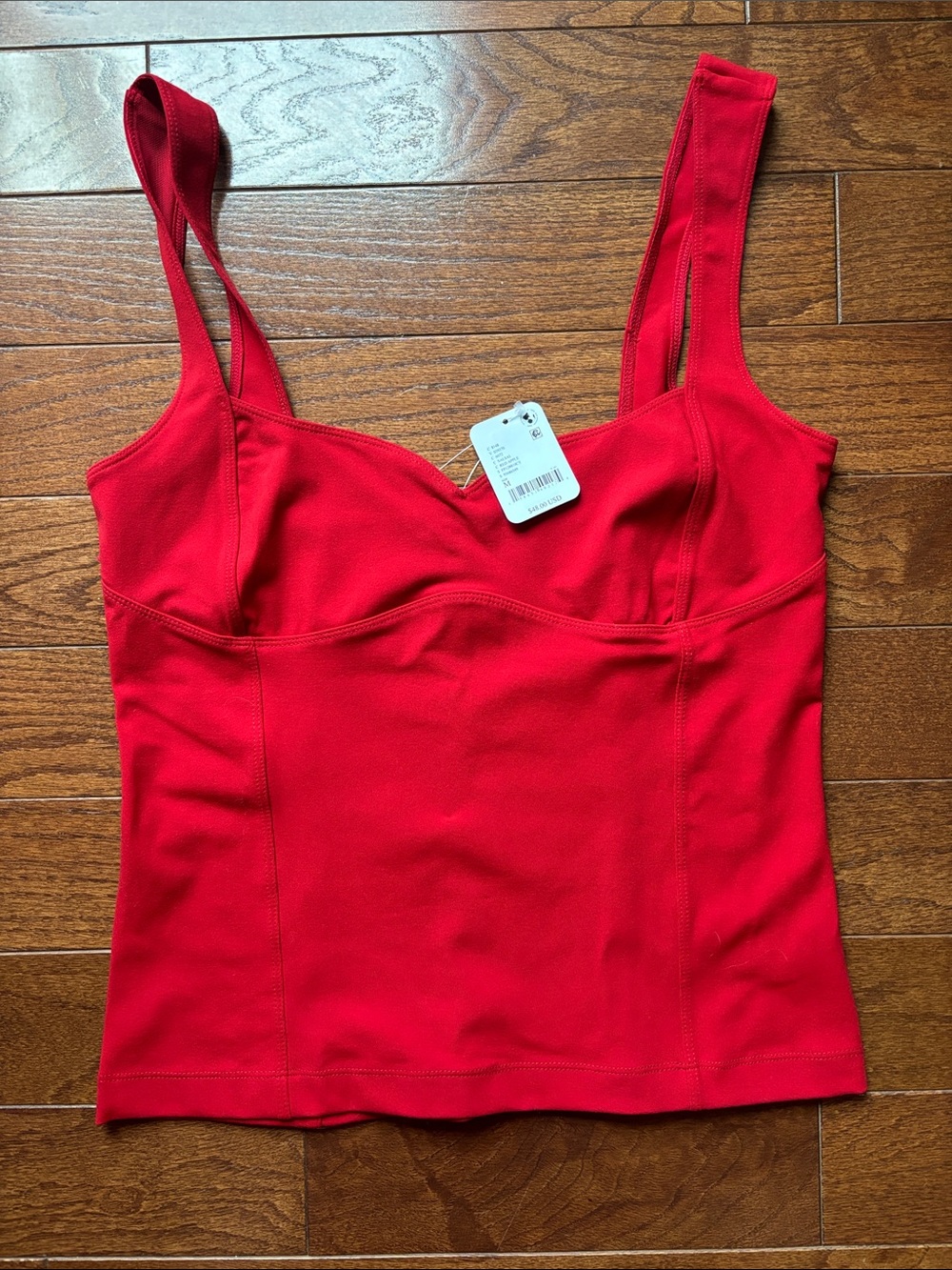 Free People Red Sleeveless Bustier Tank